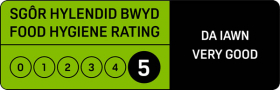 We have a 5 Star hygiene rating.